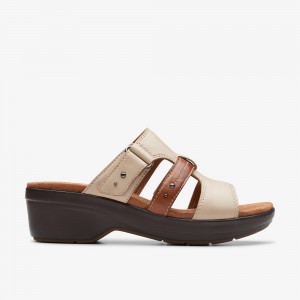 Sand Combination Clarks Tuleah Jane Women Sandals | 3964LFSAM