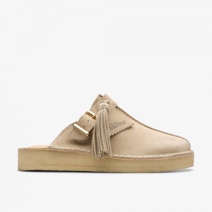 Sand Suede Clarks Trek Women Mules | 6978SEWNZ