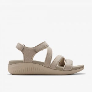 Stone Clarks Glide Hi Ella Women Sandals | 1854OWSIA