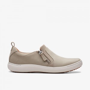 Stone Nubuck Clarks Nalle Lilac Women Sneakers | 2371NBRIP