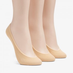 Tan Clarks 3 pack Solid Liner Women Socks | 9081XOTKS