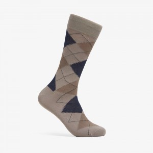 Taupe Clarks Mens Argyle Men Socks | 9328FRPVQ