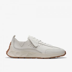 White Leather Clarks Craft Speed Men Sneakers | 2796QAEHU