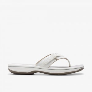 White Synthetic Clarks BREEZE SEA Women Sandals | 4068JXVEH