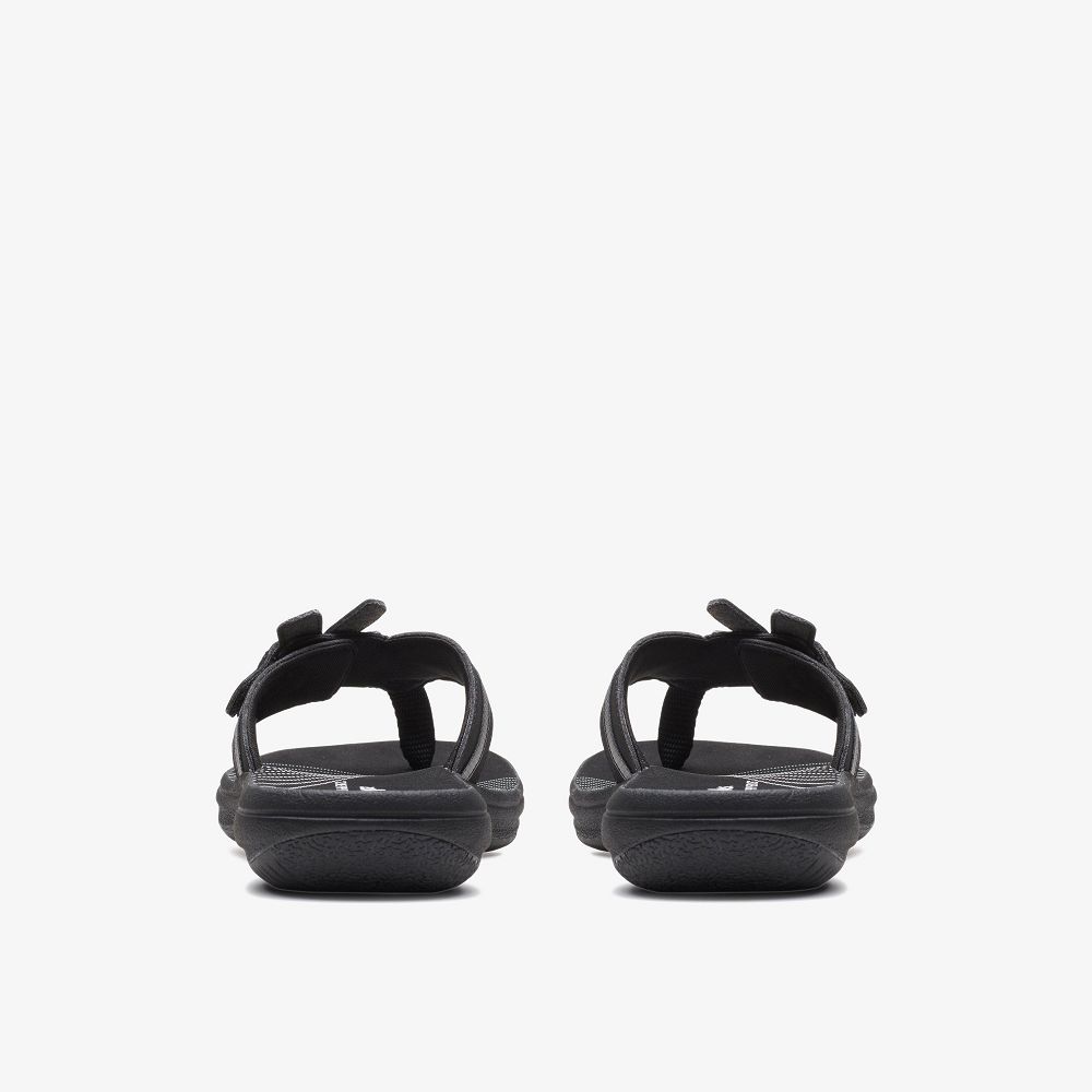 Black/Black Clarks Brinkley Flora Women Sandals | 2507CEJIO