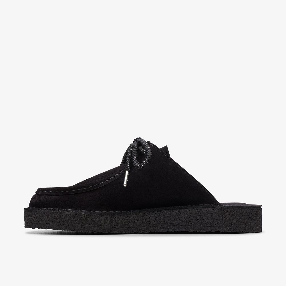 Black/Black Clarks Desert Nomad x Jorja Smith Women Mules | 7183HKETS