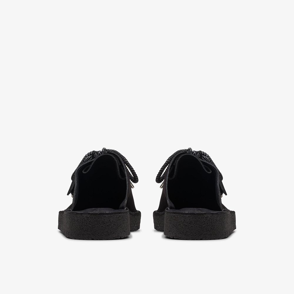 Black/Black Clarks Desert Nomad x Jorja Smith Women Mules | 7183HKETS