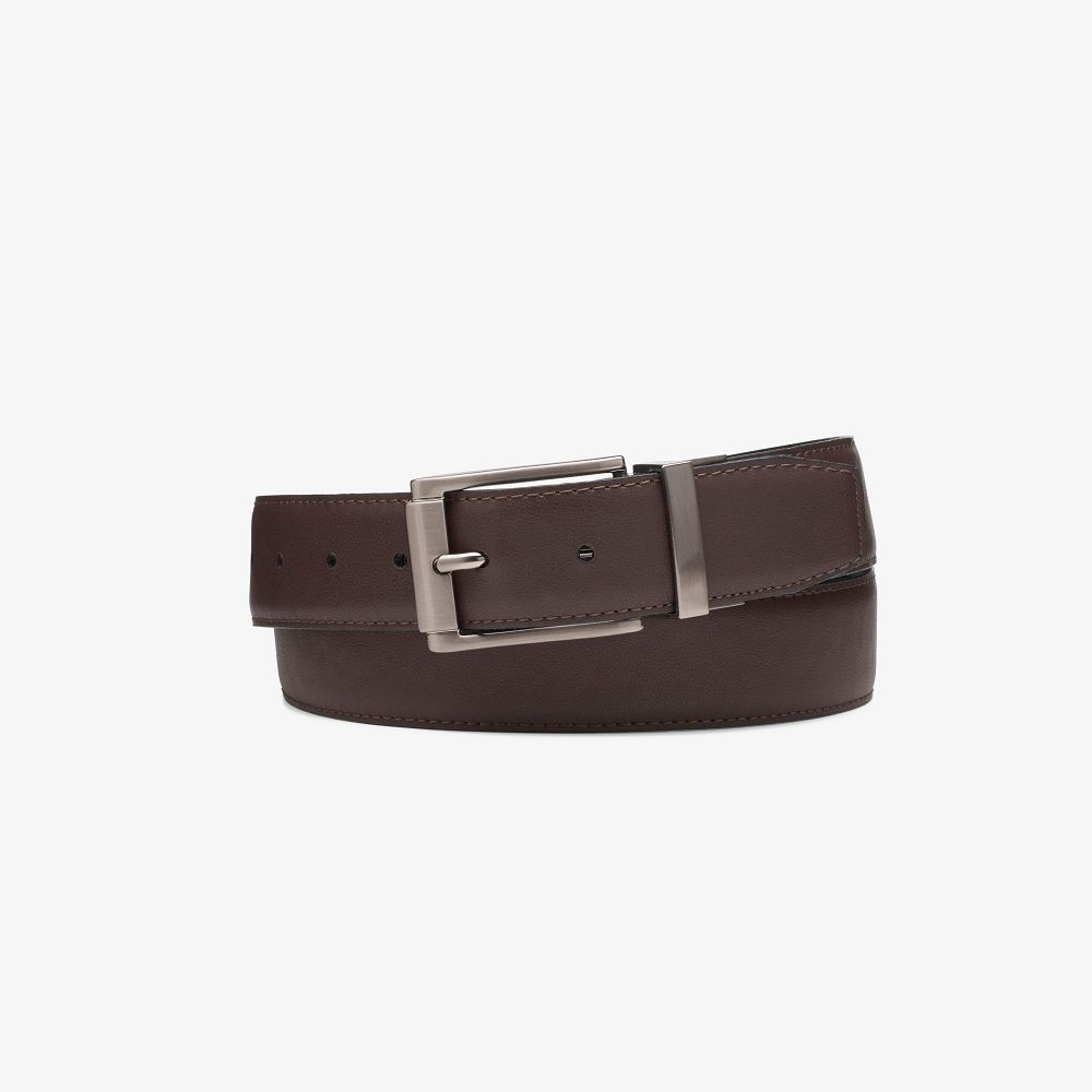 Black/Brown Clarks Reversible Men Belt | 3784TZWGD