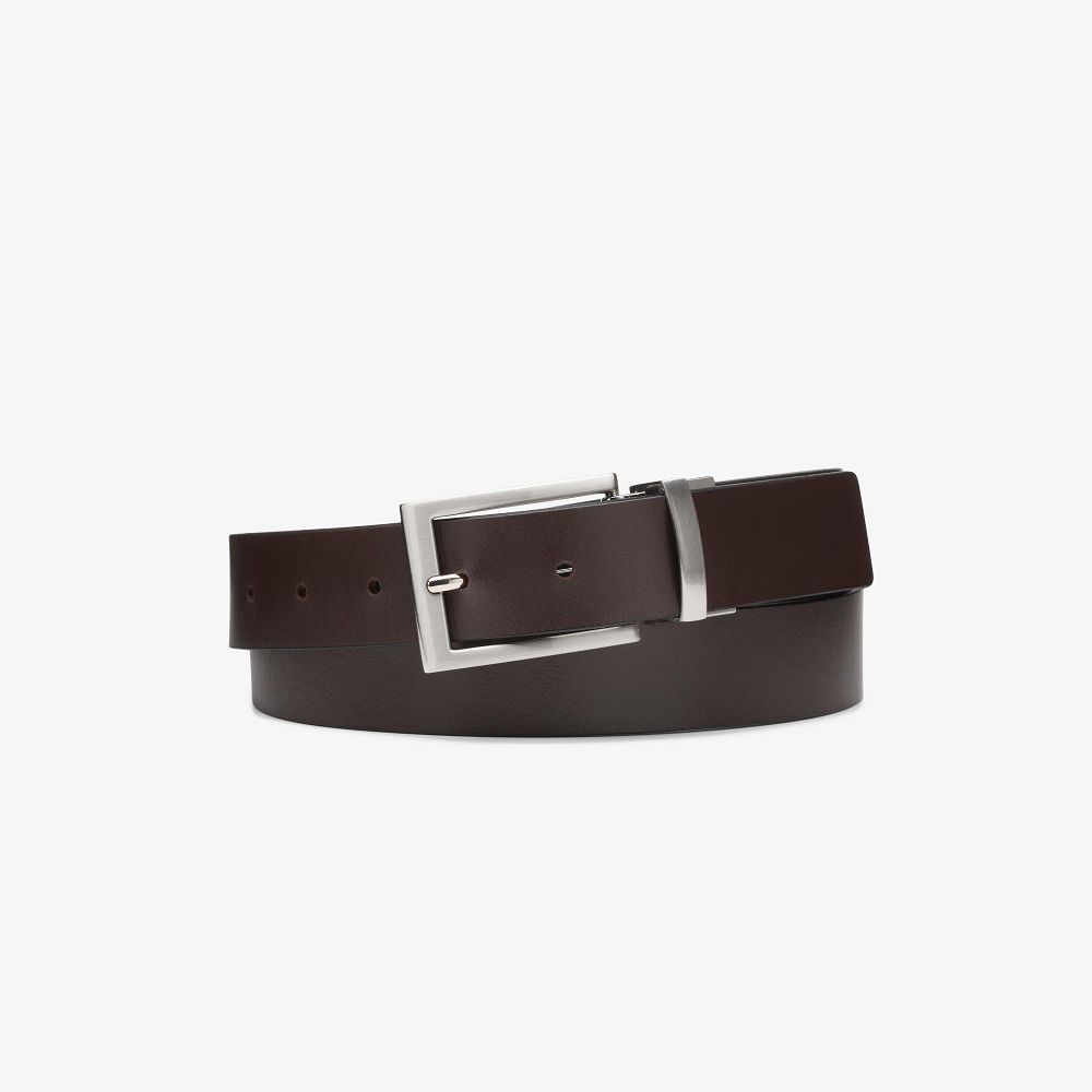 Black/Brown Leather Clarks Reversible Men Belt | 8124IUCKF