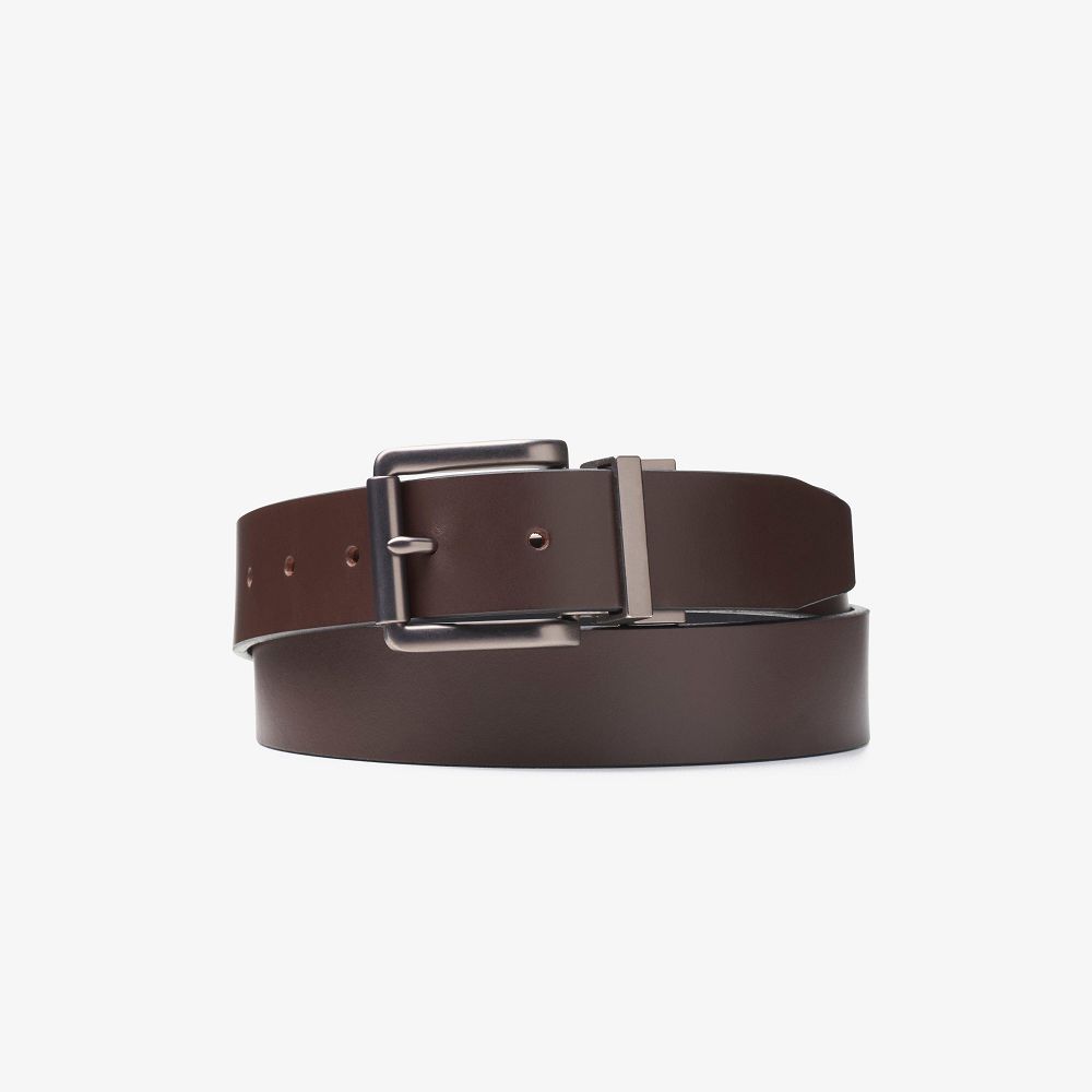 Black/Tan Clarks Reversible Men Belt | 7120HOBNF