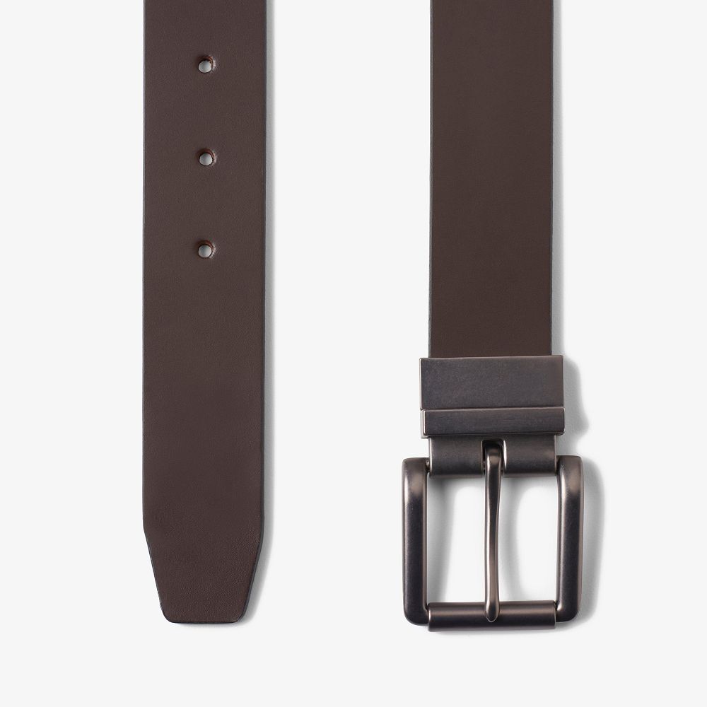 Black/Tan Clarks Reversible Men Belt | 7120HOBNF