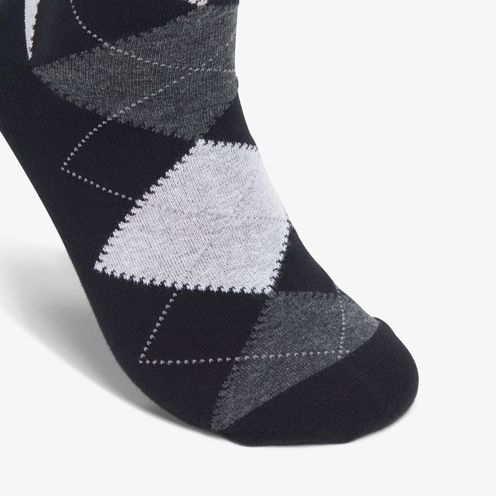 Black/White Clarks Mens Argyle Men Socks | 1930MFPQO