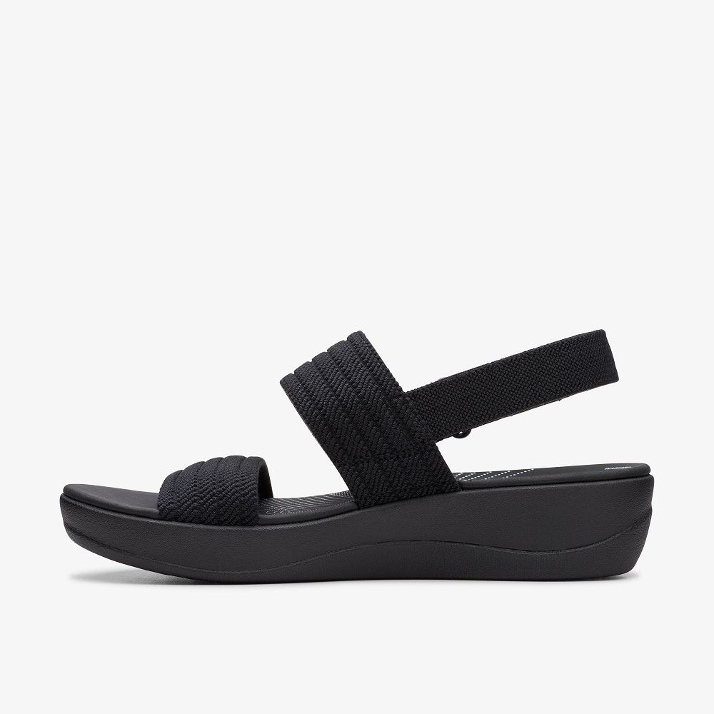 Black Clarks Arla Stroll Women Sandals | 3065RJEZM