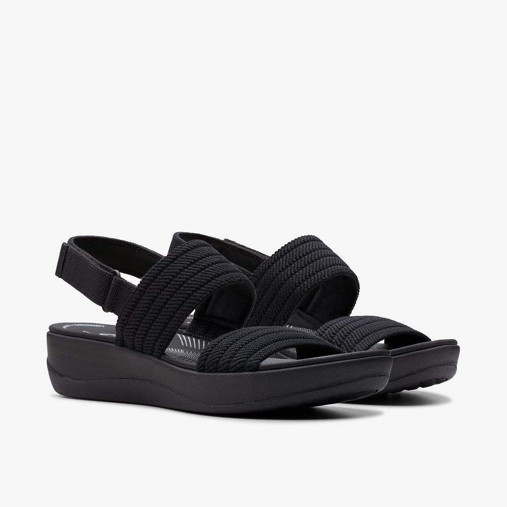 Black Clarks Arla Stroll Women Sandals | 3065RJEZM