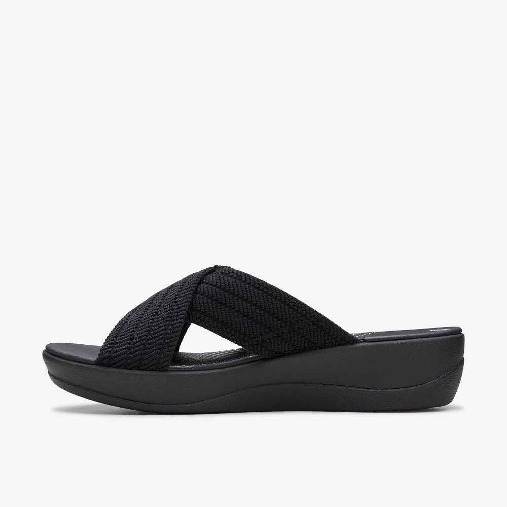 Black Clarks Arla Wave Women Sandals | 3298ORPLC