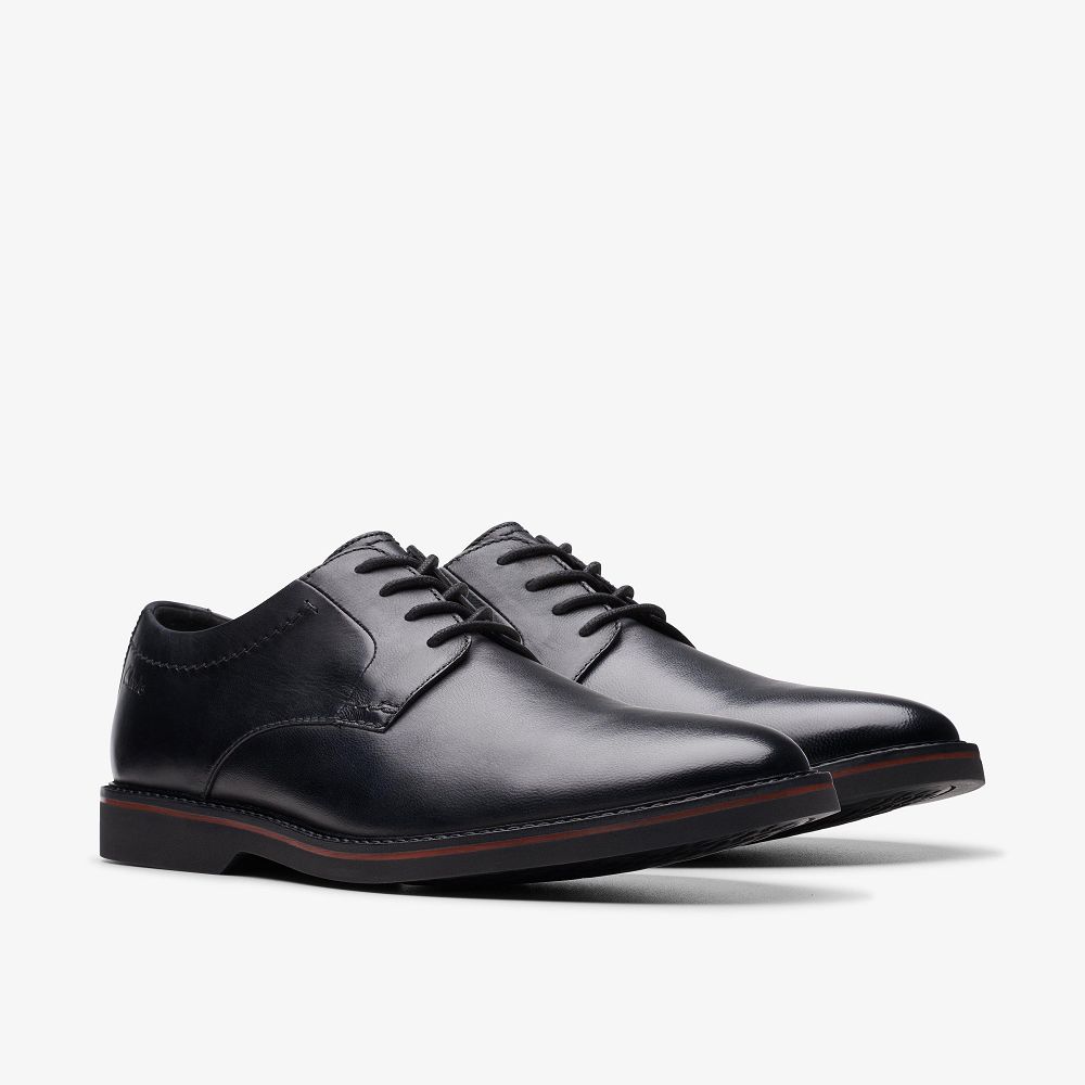 Black Clarks Atticus Lace Men Oxfords | 1750EVTMJ