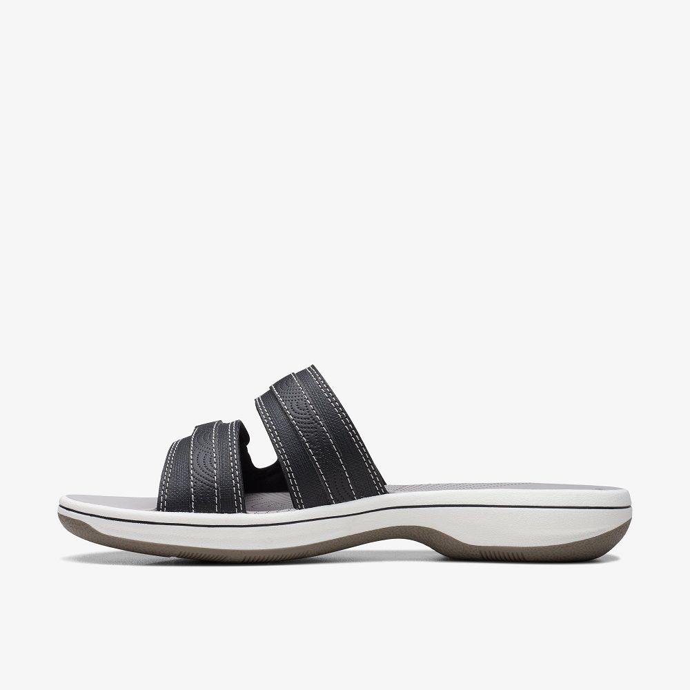 Black Clarks Breeze Piper Women Sandals | 4578AYOLP