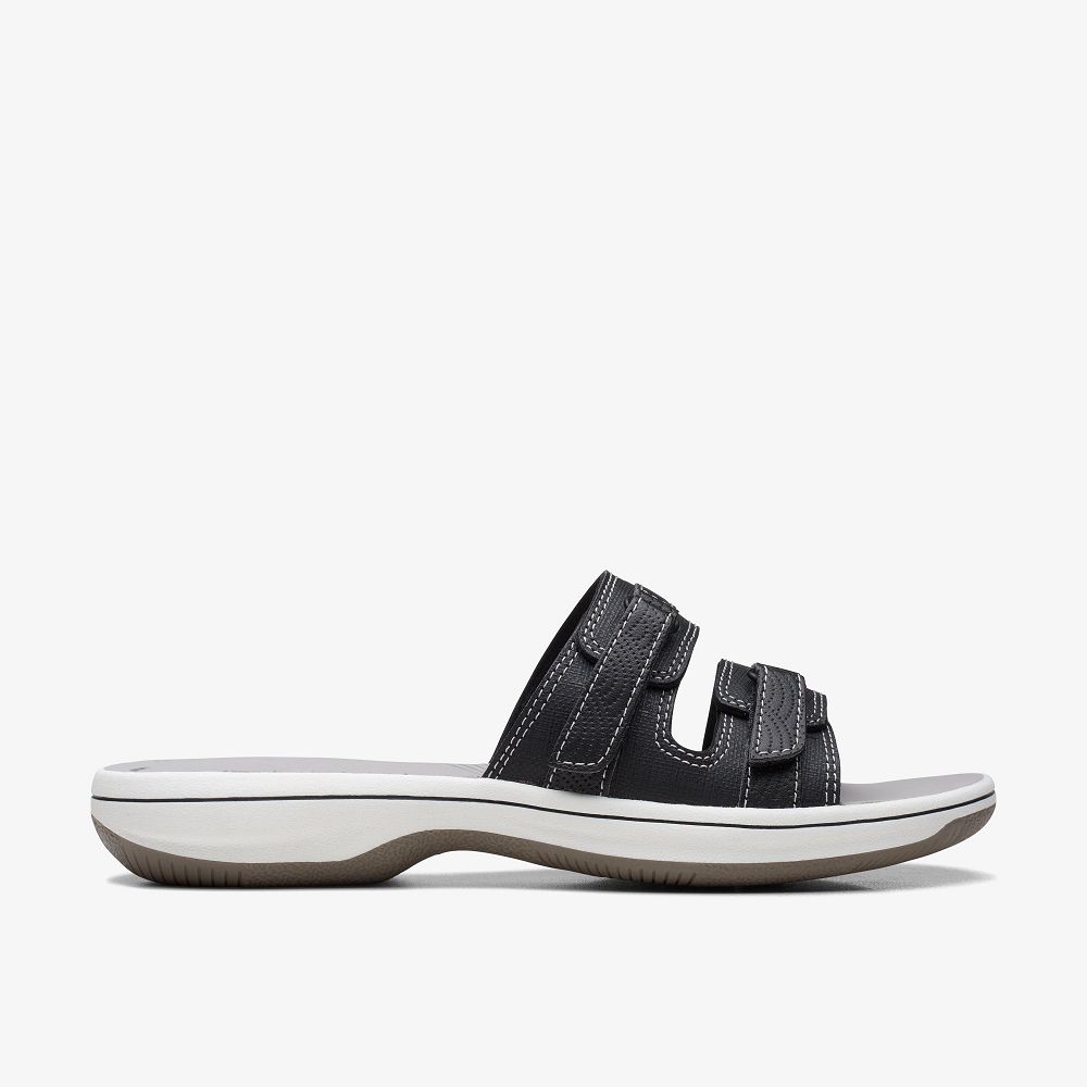 Black Clarks Breeze Piper Women Sandals | 4578AYOLP