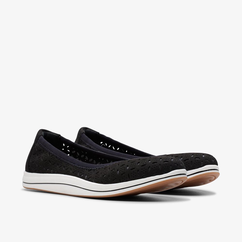 Black Clarks Breeze Roam Women Slip-Ons | 4962LIRMA