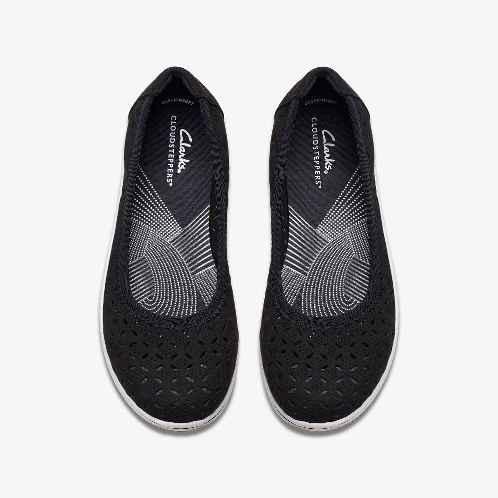 Black Clarks Breeze Roam Women Slip-Ons | 4962LIRMA