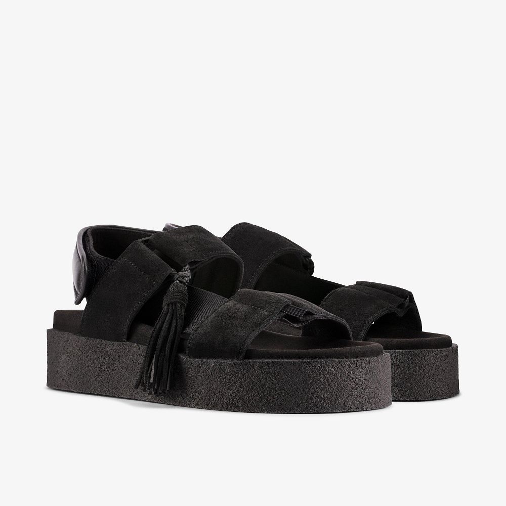 Black Clarks Crepe Sandal Women Sandals | 9410GLNQJ