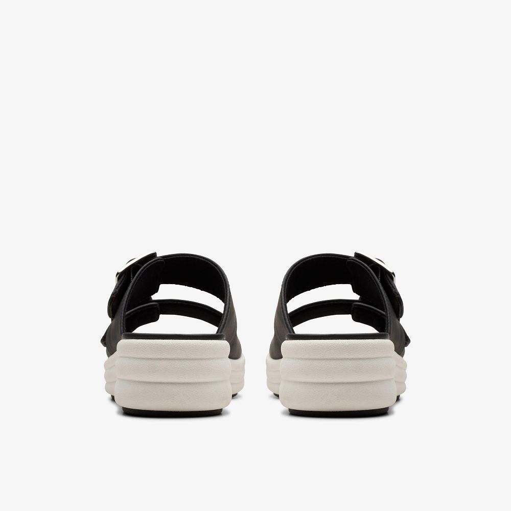 Black Clarks Drift Buckle Women Sandals | 4583WBDEX