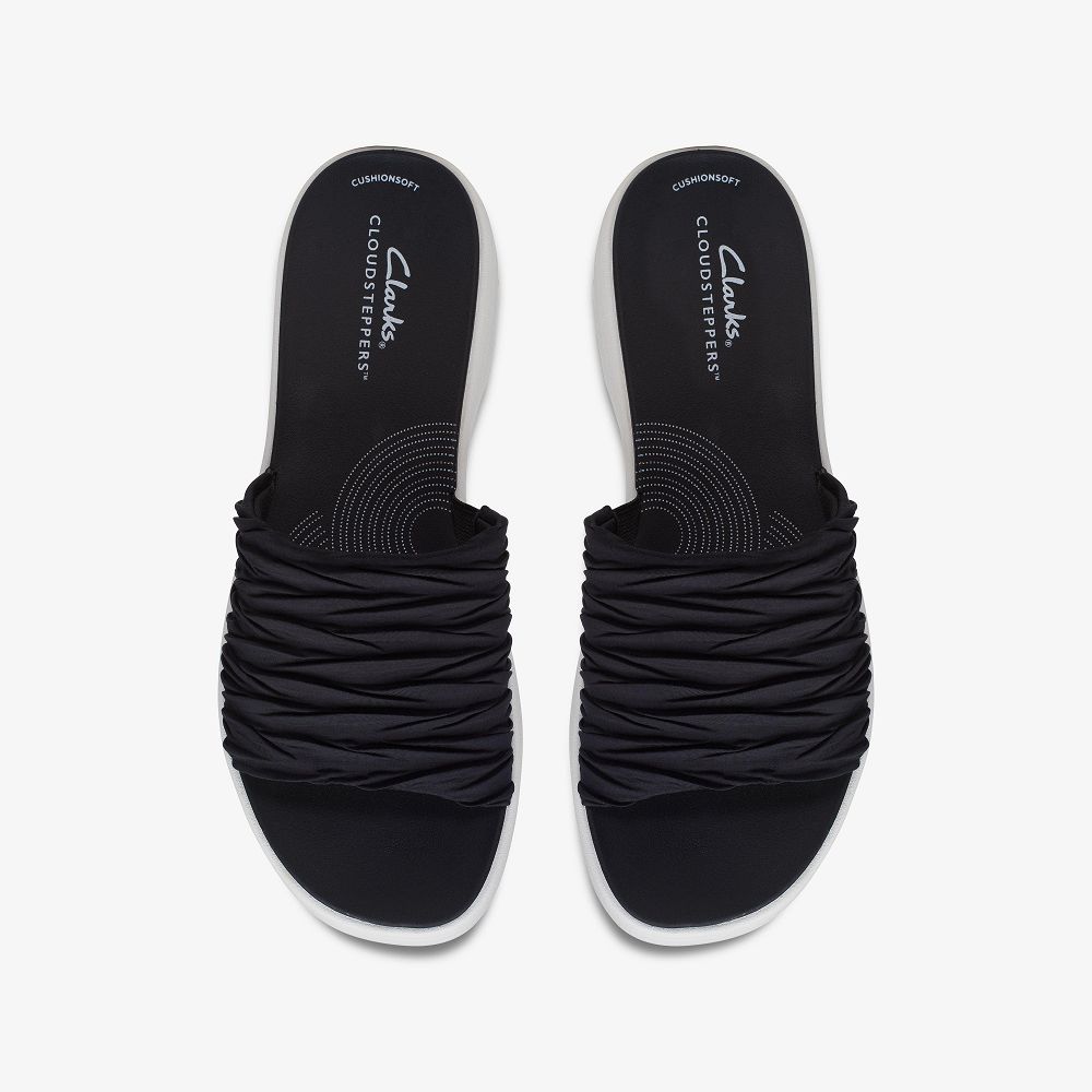 Black Clarks Drift Petal Women Sandals | 3520XDINQ