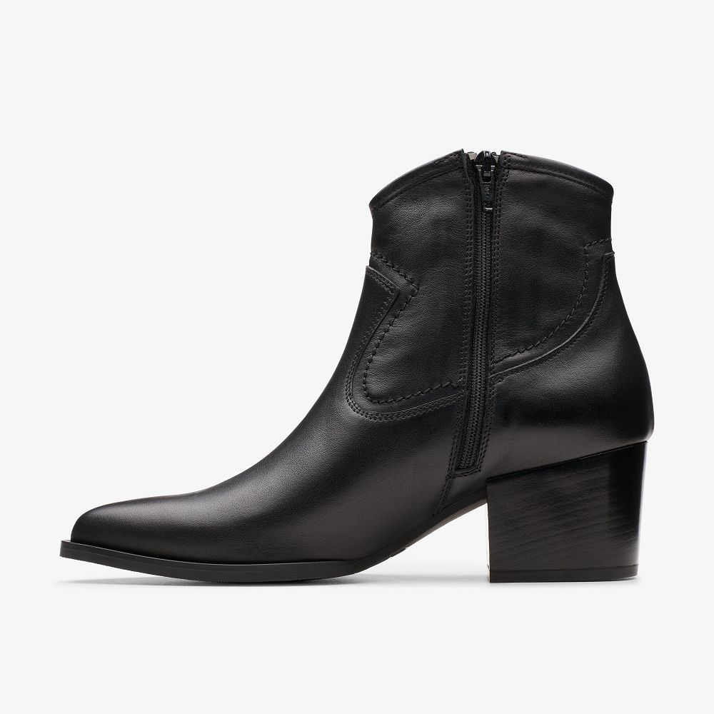 Black Clarks Elder Rae Women Boots | 9426AVFQS