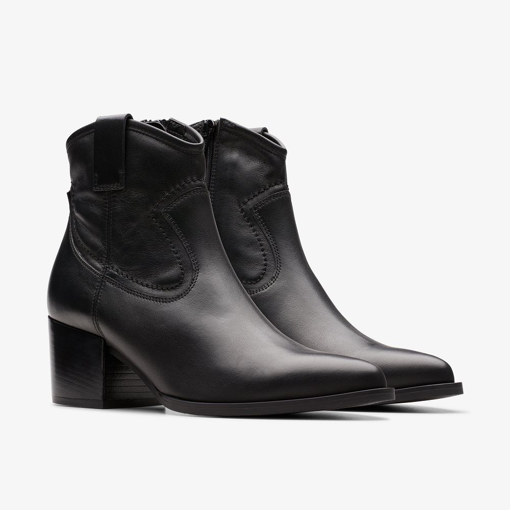 Black Clarks Elder Rae Women Boots | 9426AVFQS