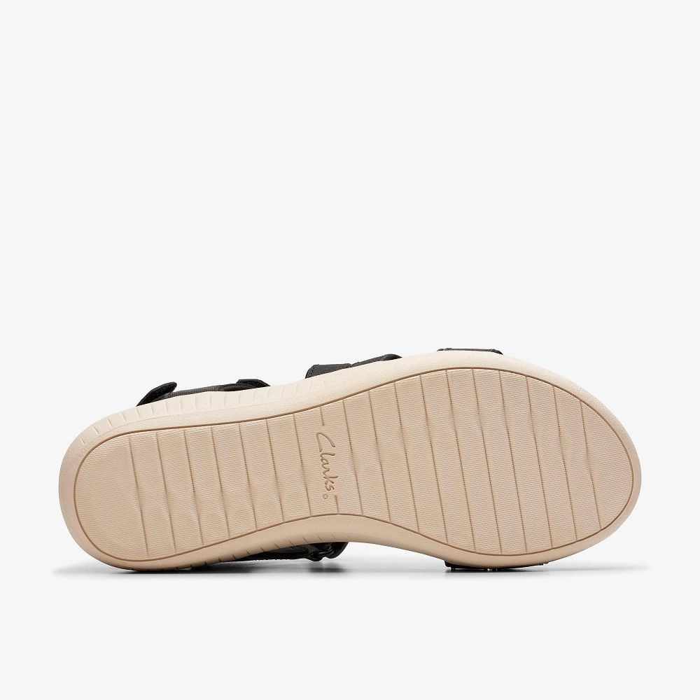 Black Clarks Glide Hi Ella Women Sandals | 9631UOTSN