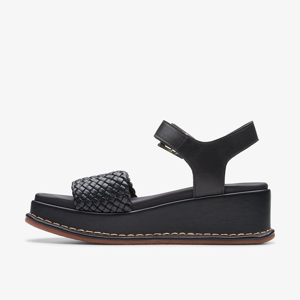 Black Clarks Kimmei Bay Women Sandals | 0925EXADV