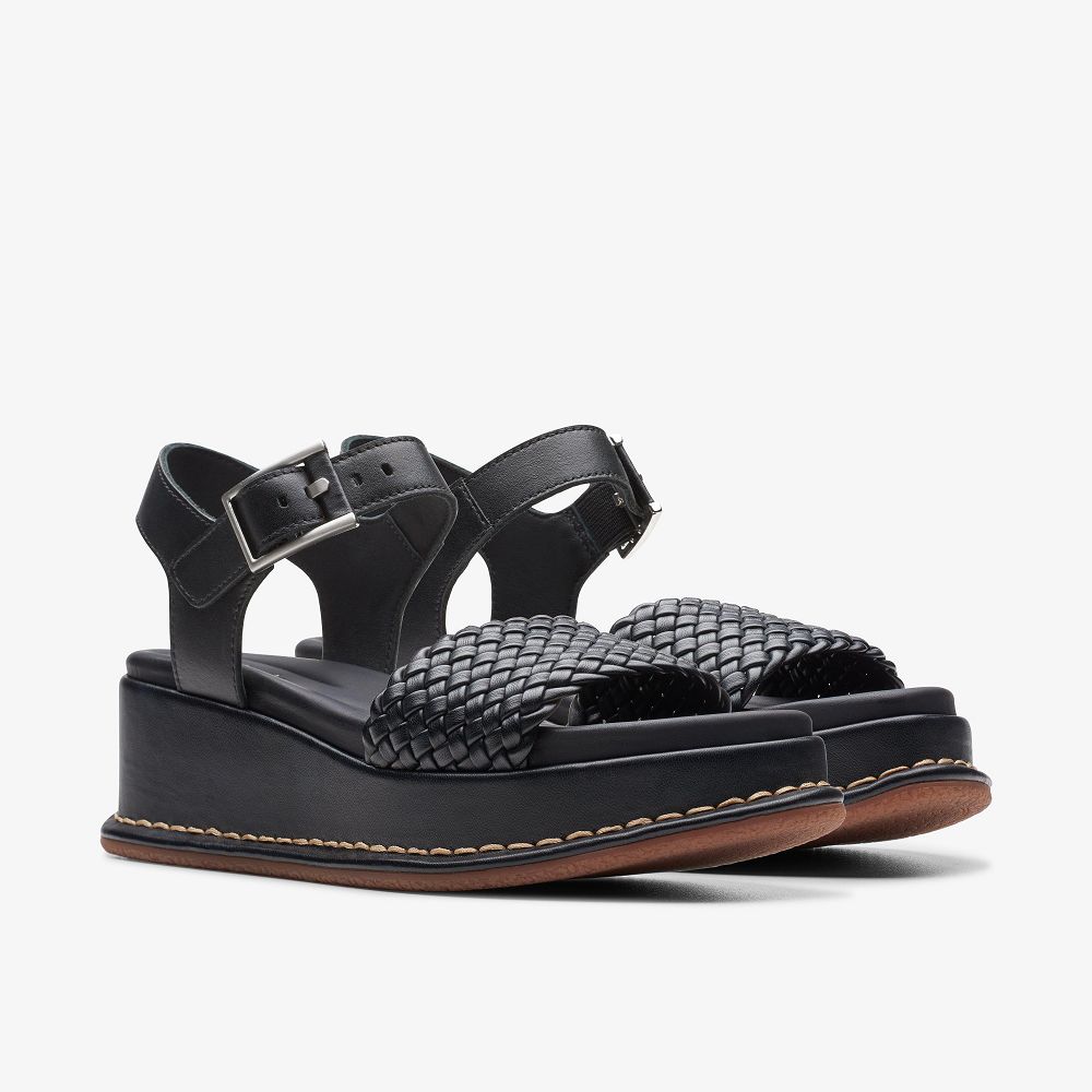 Black Clarks Kimmei Bay Women Sandals | 0925EXADV