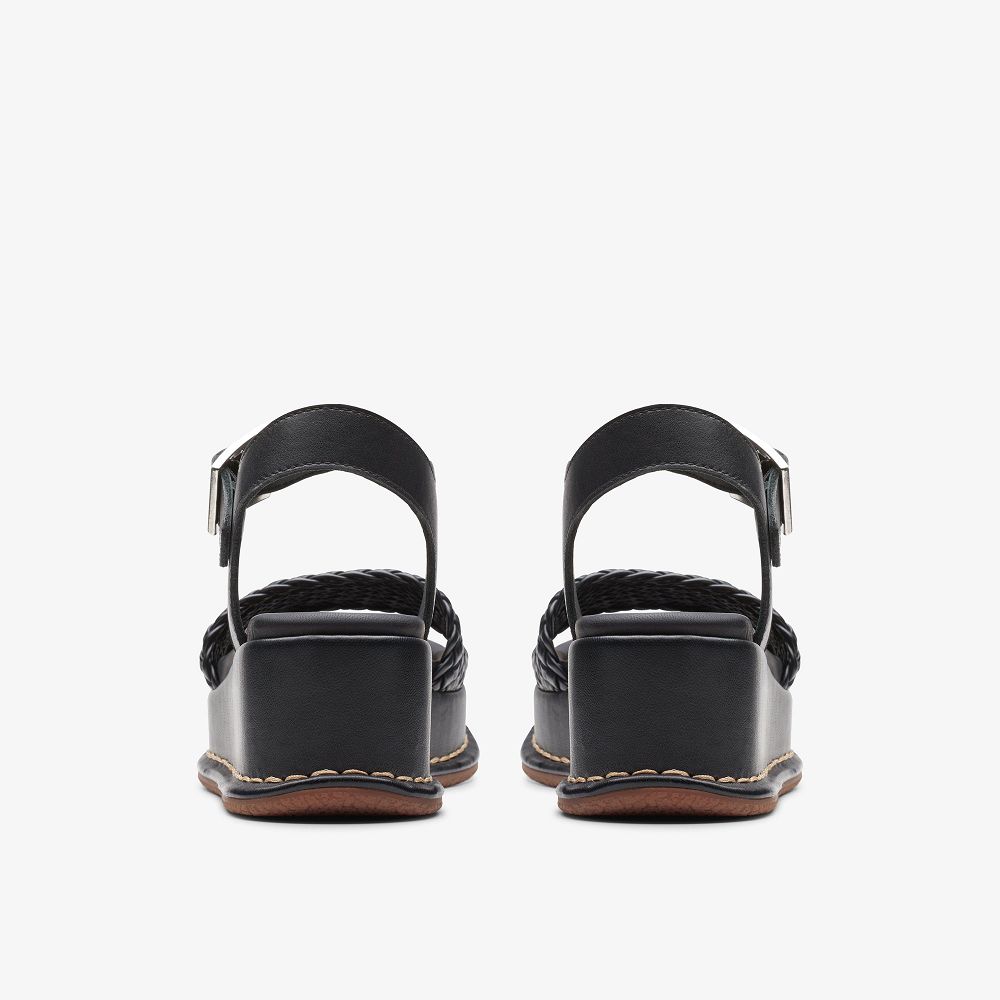 Black Clarks Kimmei Bay Women Sandals | 0925EXADV