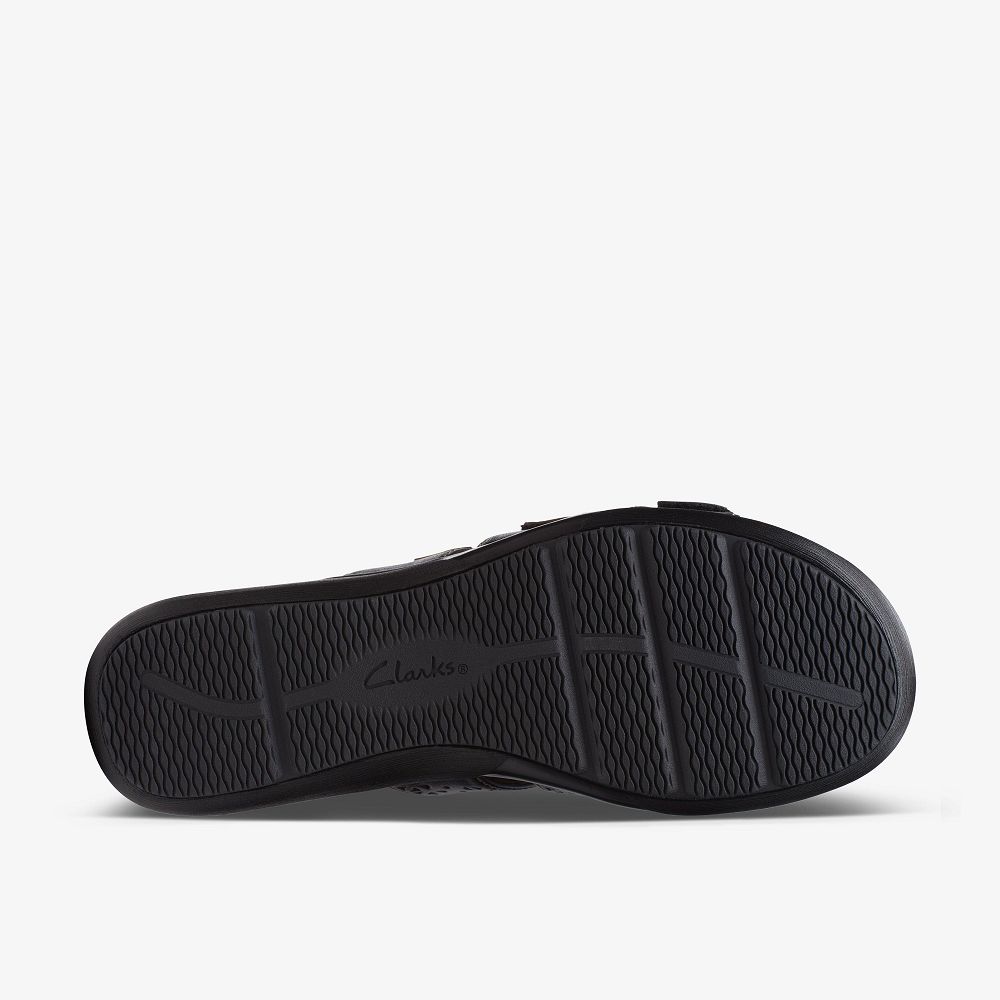 Black Clarks Kitly Walk Women Sandals | 4507KBAEM