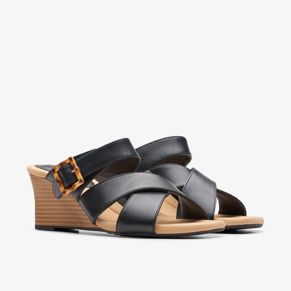 Black Clarks Kyarra Judi Women Sandals | 2397LRPAJ