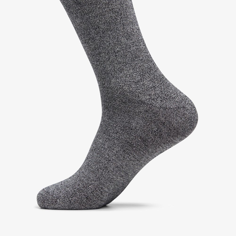 Black Clarks Marled Crew Men Socks | 0824NZHLQ