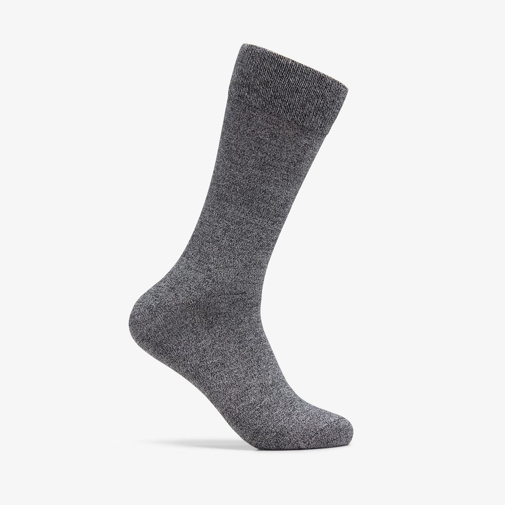 Black Clarks Marled Crew Men Socks | 0824NZHLQ