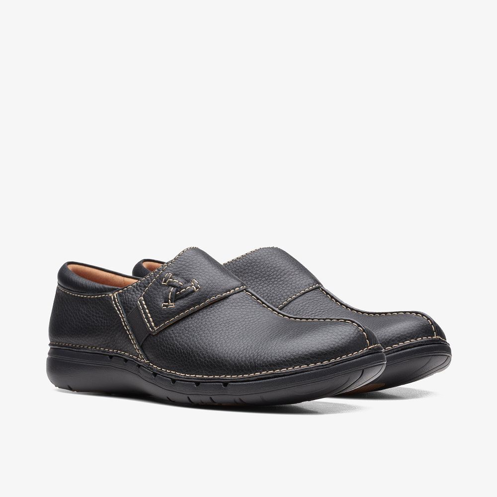 Black Clarks Un Loop Ave Women Slip-Ons | 3419XJYGV