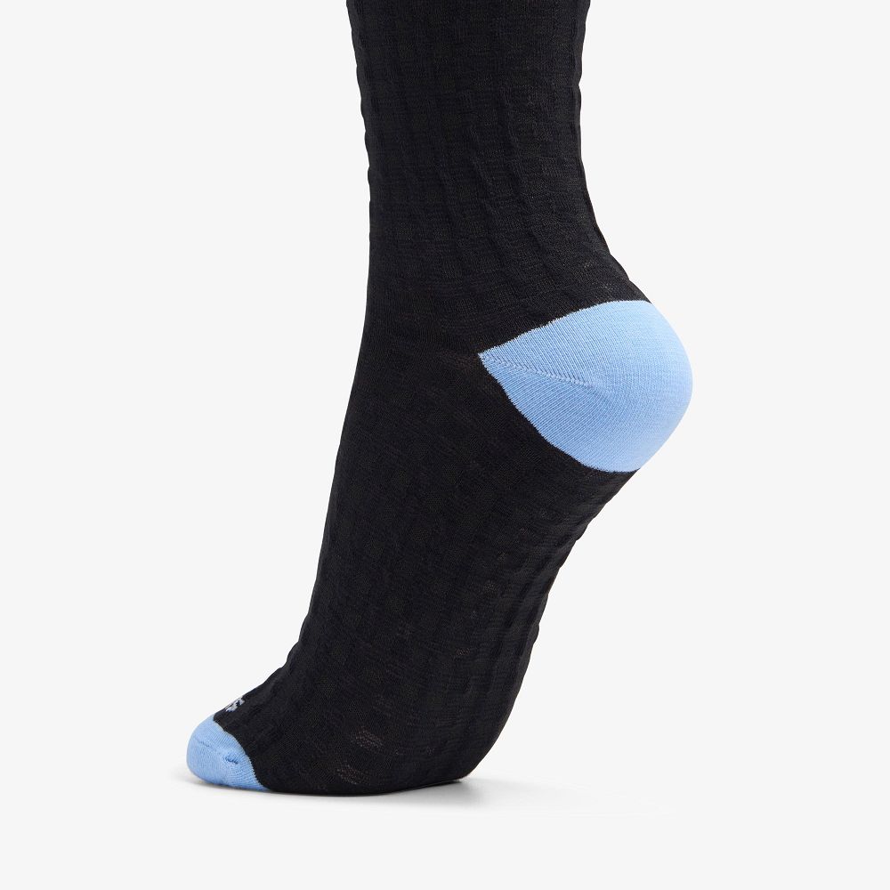 Black Clarks Waffle Crew Women Socks | 8517GNQWO