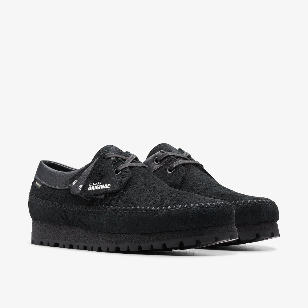 Black Clarks Weaver X Haven GORE-TEX Men Moccasins | 8692WXPMU