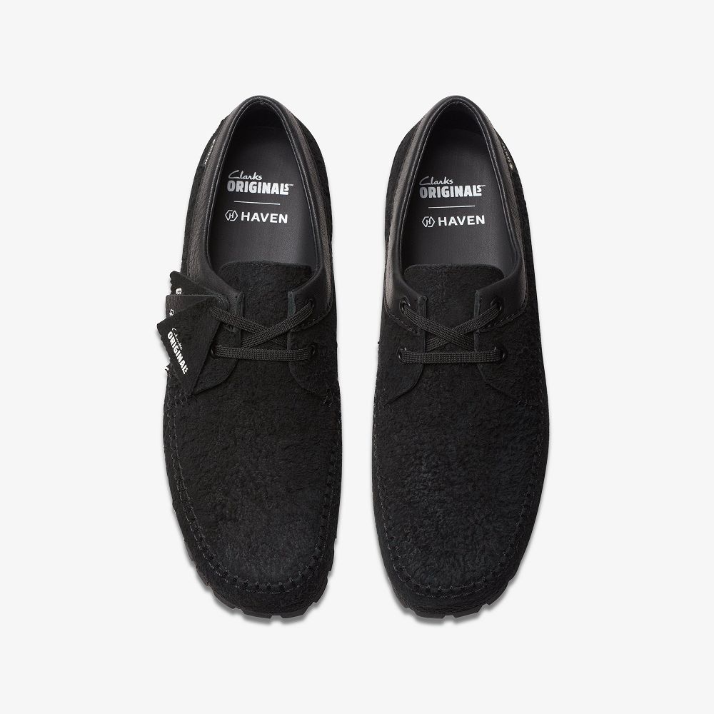 Black Clarks Weaver X Haven GORE-TEX Men Moccasins | 8692WXPMU