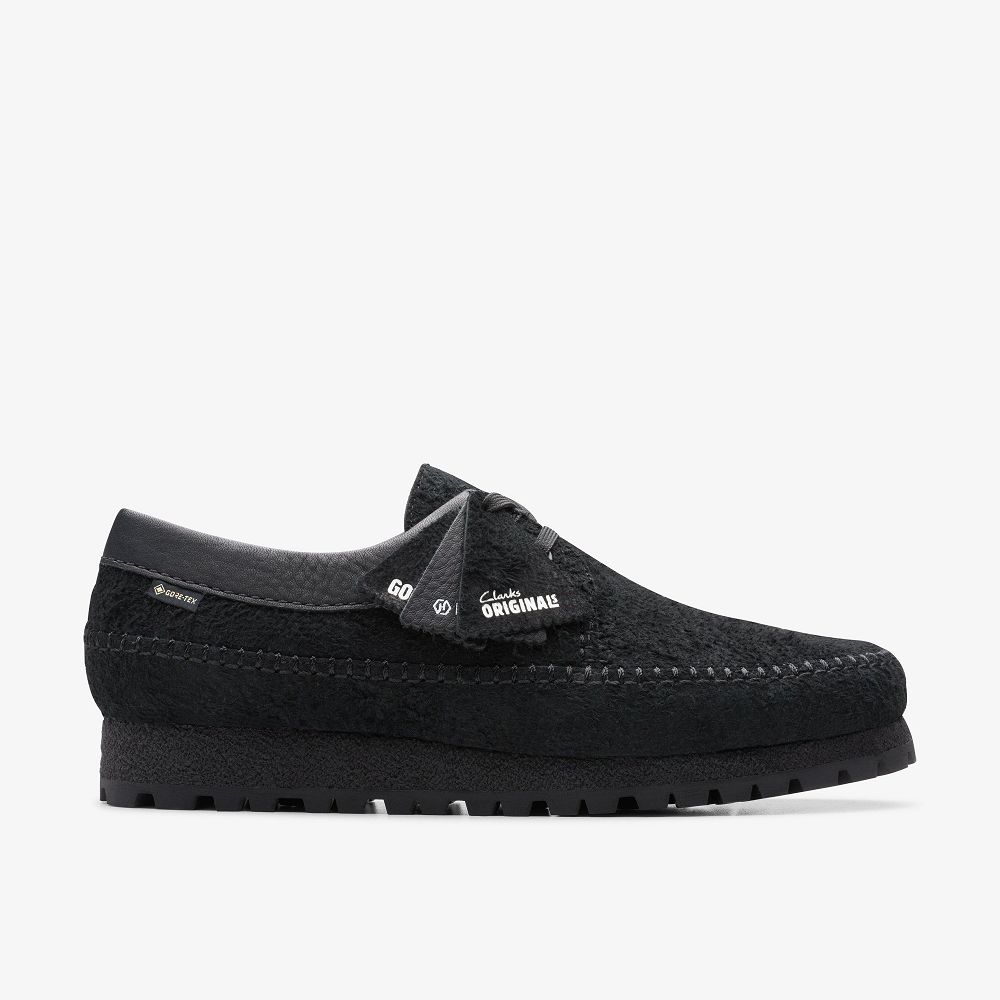 Black Clarks Weaver X Haven GORE-TEX Men Moccasins | 8692WXPMU