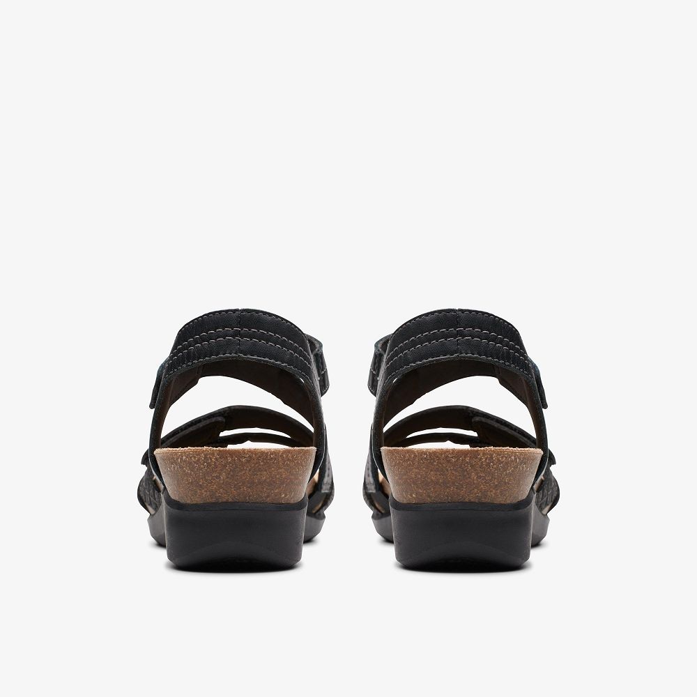 Black Combination Clarks Calenne Clara Women Sandals | 9346SXYQE