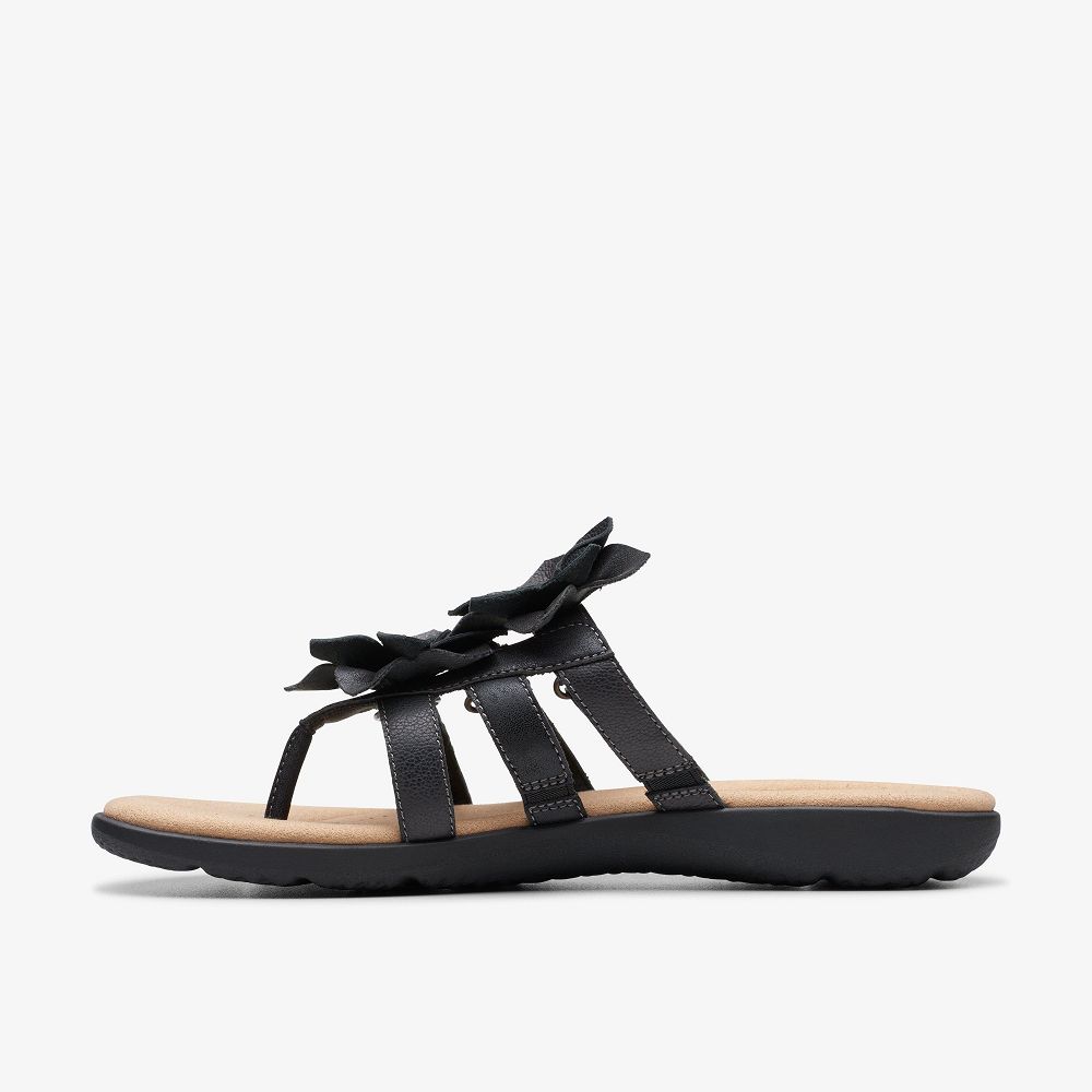 Black Combination Clarks Elizabelle Mae Women Sandals | 5201FTRUM