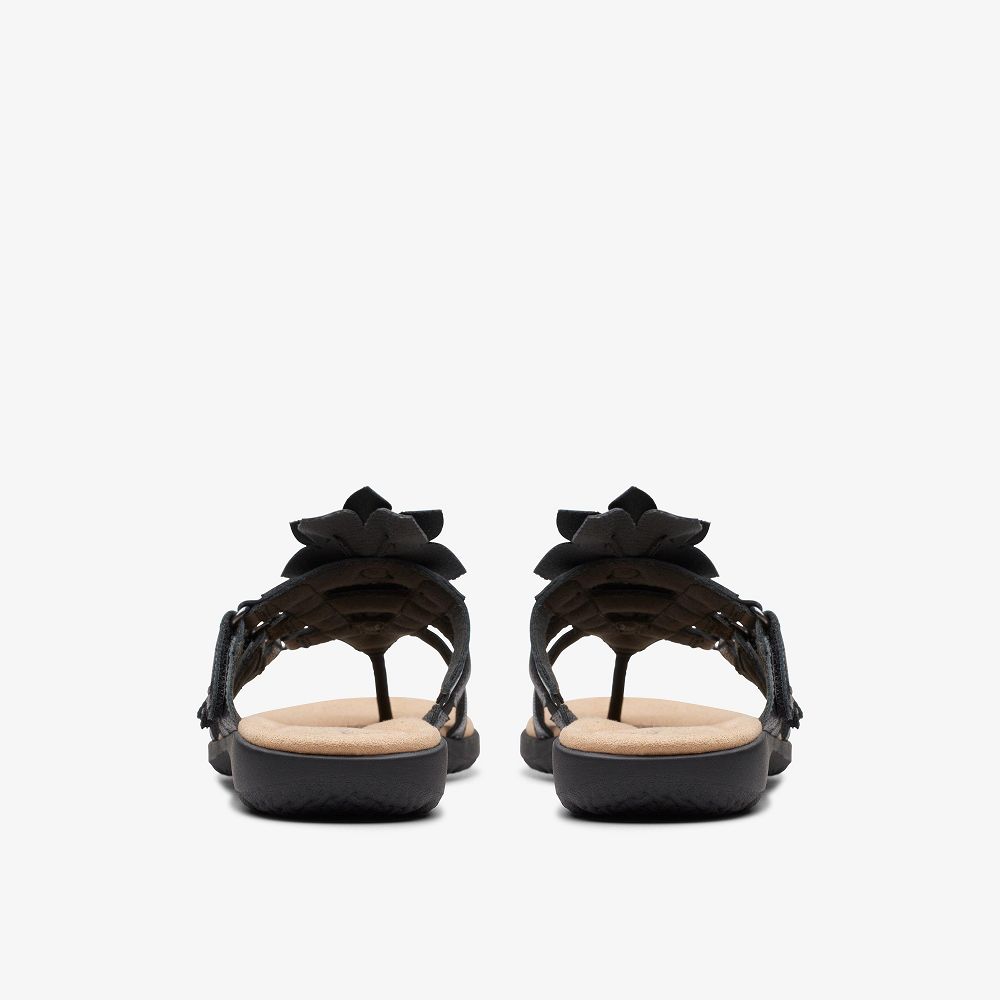 Black Combination Clarks Elizabelle Mae Women Sandals | 5201FTRUM