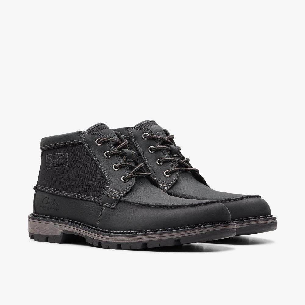 Black Combination Clarks Maplewalk Moc Men Boots | 9542PDYCB