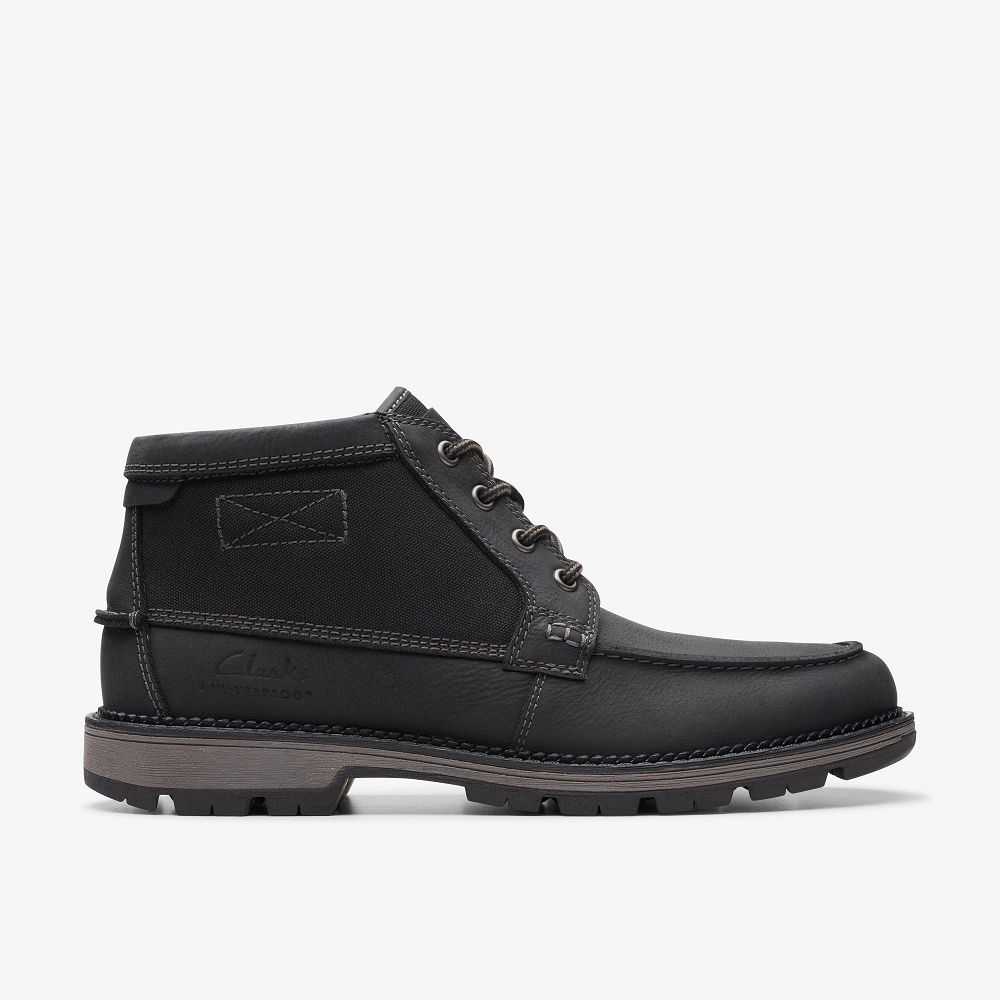 Black Combination Clarks Maplewalk Moc Men Boots | 9542PDYCB