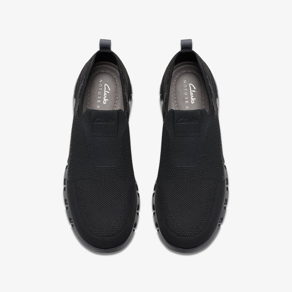 Black Combination Clarks Nature X Ease Men Sneakers | 7195FTDWN