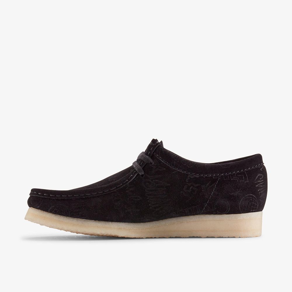 Black Deboss Clarks Wallabee X Civilist Men Loafers | 7804AHECK