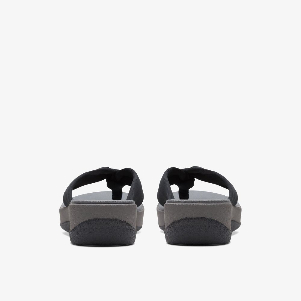 Black Fabric Clarks Arla Glison Women Sandals | 1638OPTSU